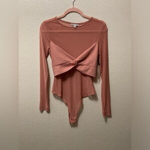 NWT Blush Silky Bodysuit!